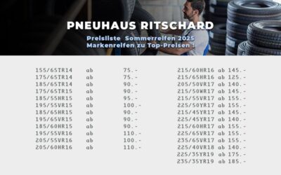 Preisliste Sommerreifen 2026 😎🌞